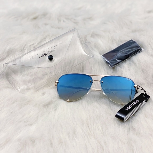 Quay Australia Accessories - NWT Quay Desi Perkins High Key Rimless Sunglasses